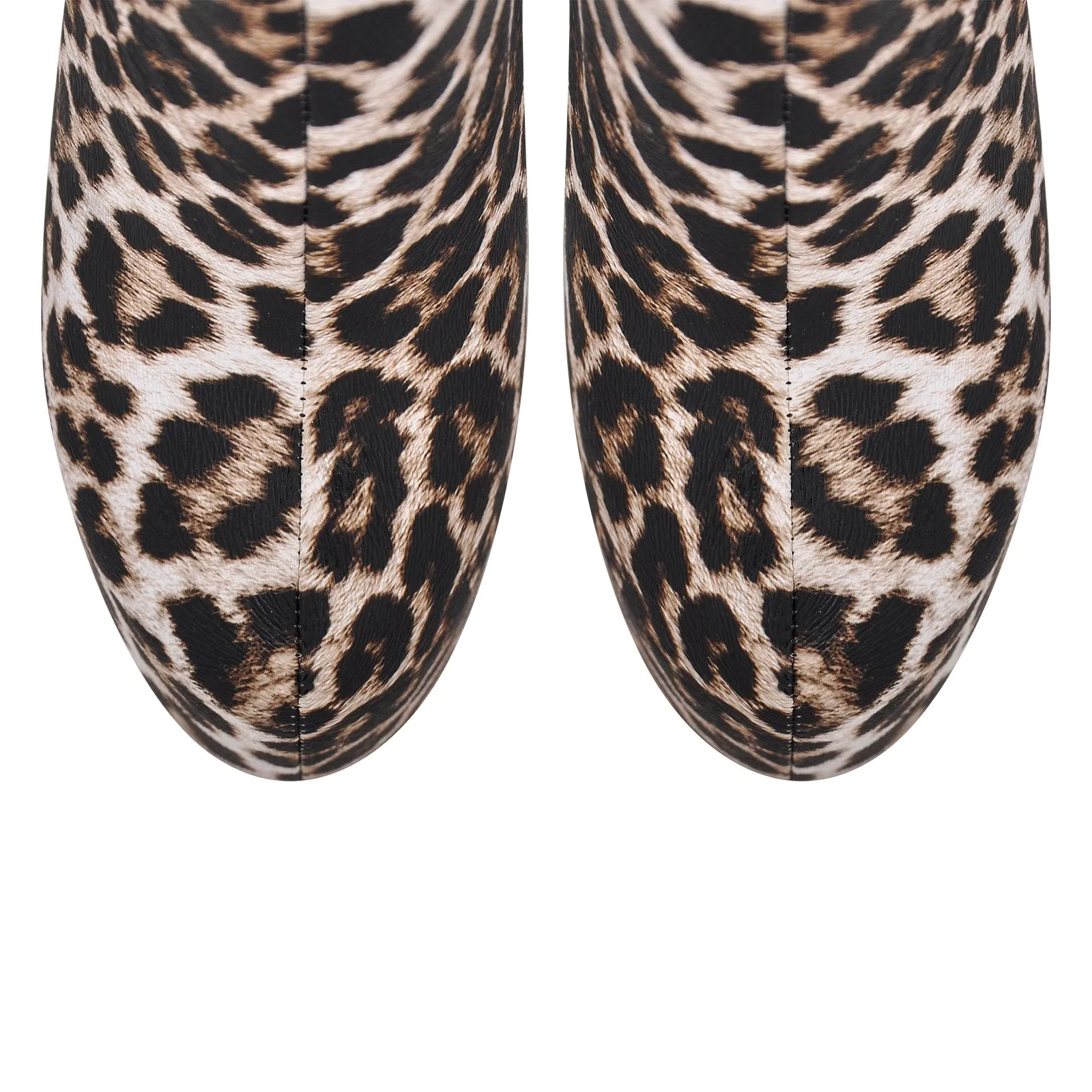 Leopard Platform Stiletto Ankle Boots