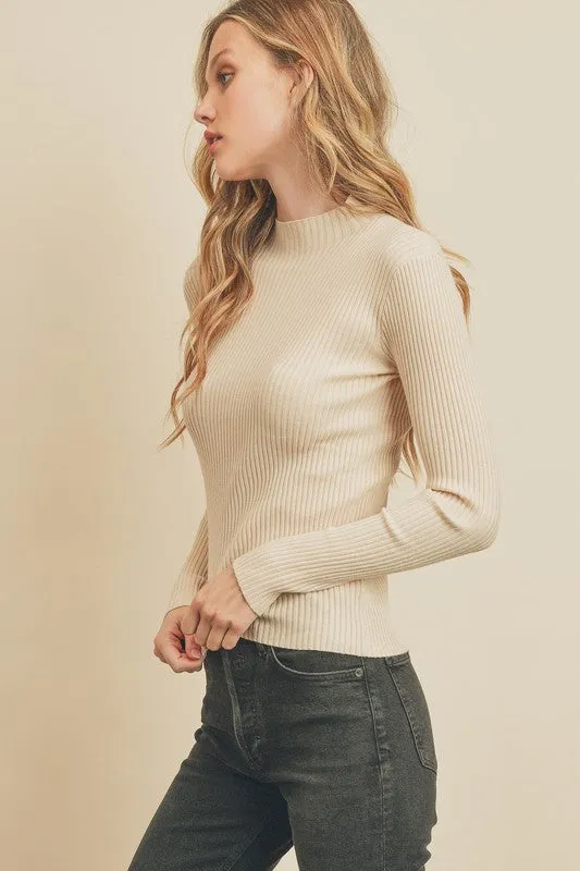 Long Sleeve Mock Neck Sweater