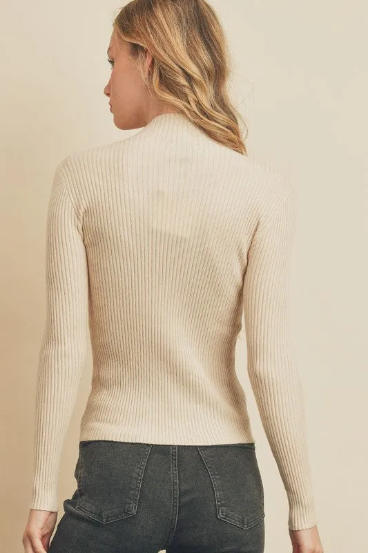 Long Sleeve Mock Neck Sweater