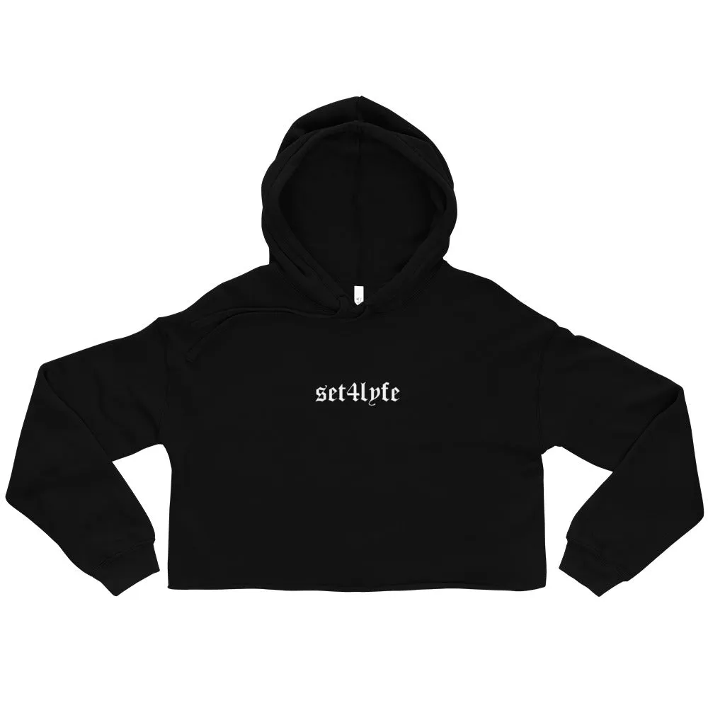 LOW KEY GRAPHIC CROP HOODIE