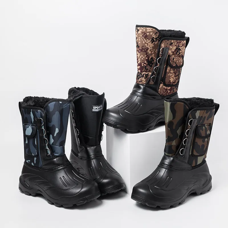 Men's Camouflage Warm Snow Boots