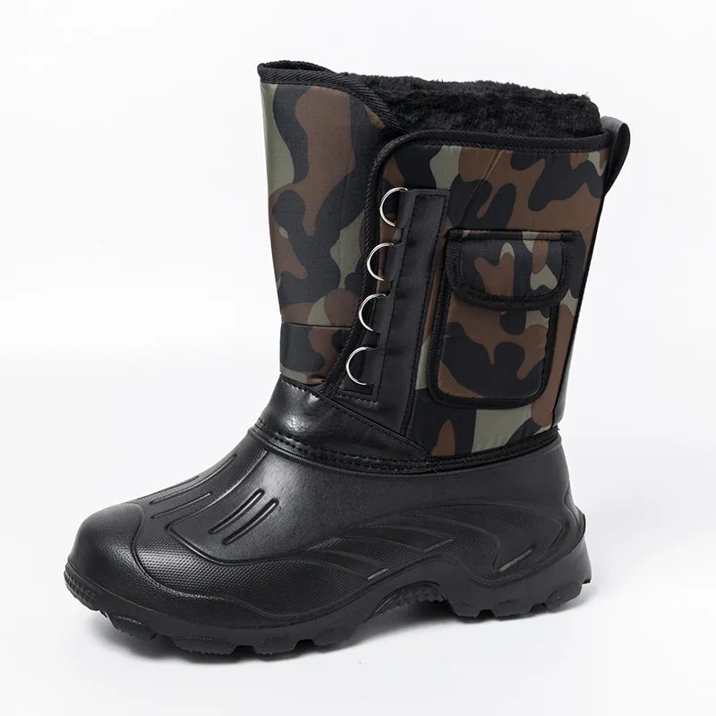 Men's Camouflage Warm Snow Boots