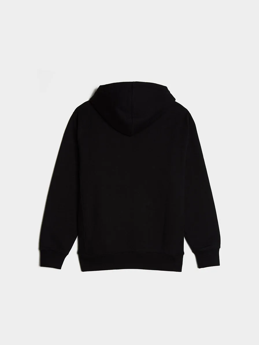 Mini Handwriting Relaxed Hoodie, Black