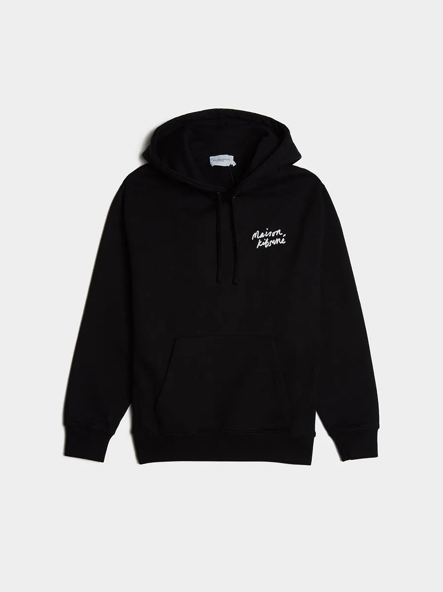 Mini Handwriting Relaxed Hoodie, Black