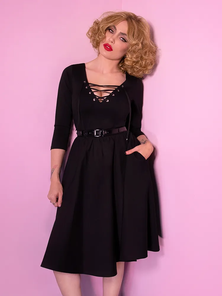 Miss Kitty Swing Dress in Black