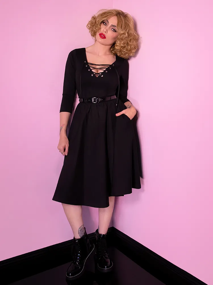 Miss Kitty Swing Dress in Black