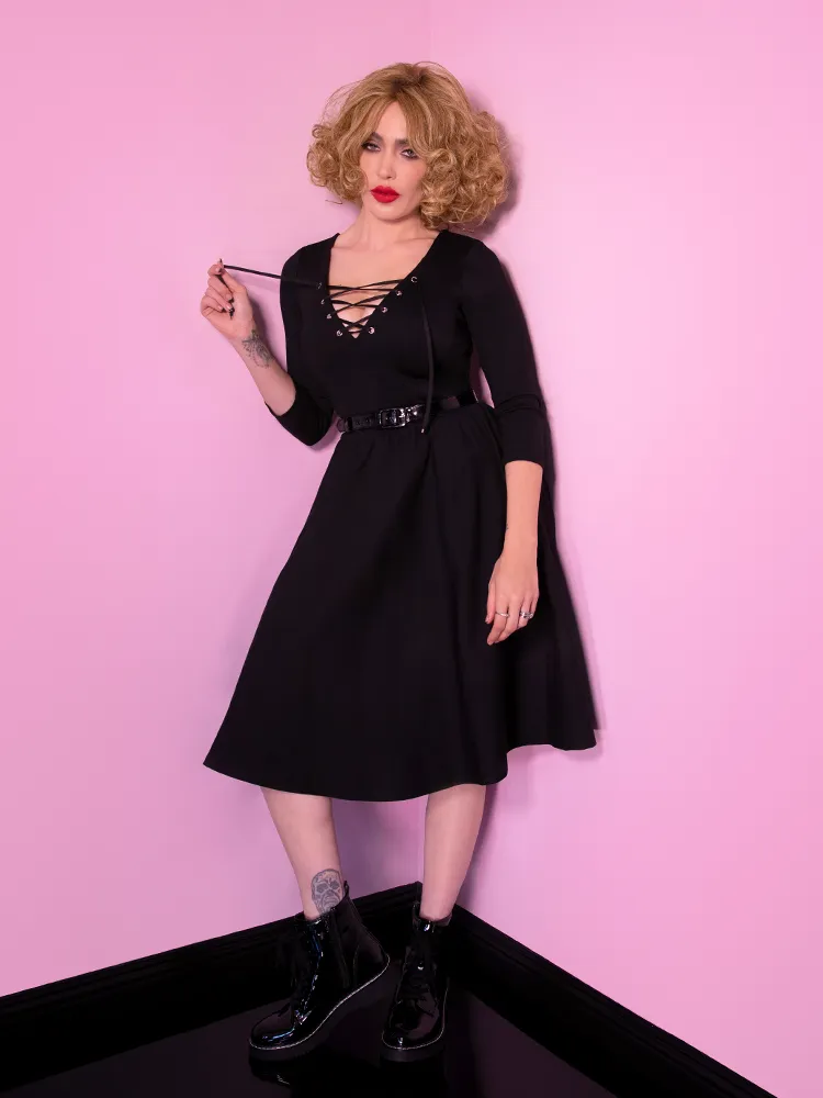 Miss Kitty Swing Dress in Black