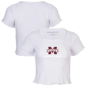 Mississippi State Bulldogs Women's White Baby Top T-Shirt