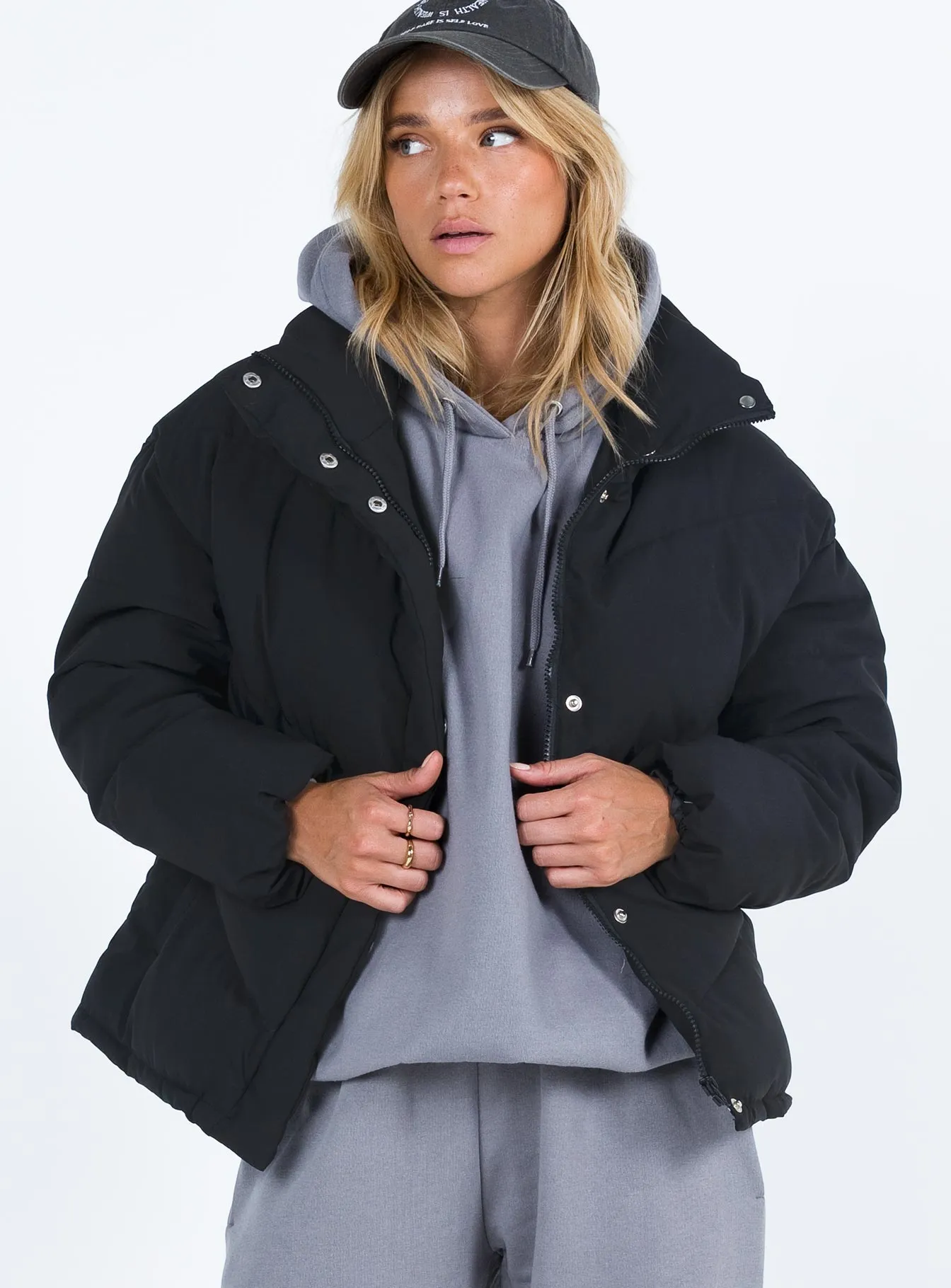 Nathalia Puffer Jacket Black