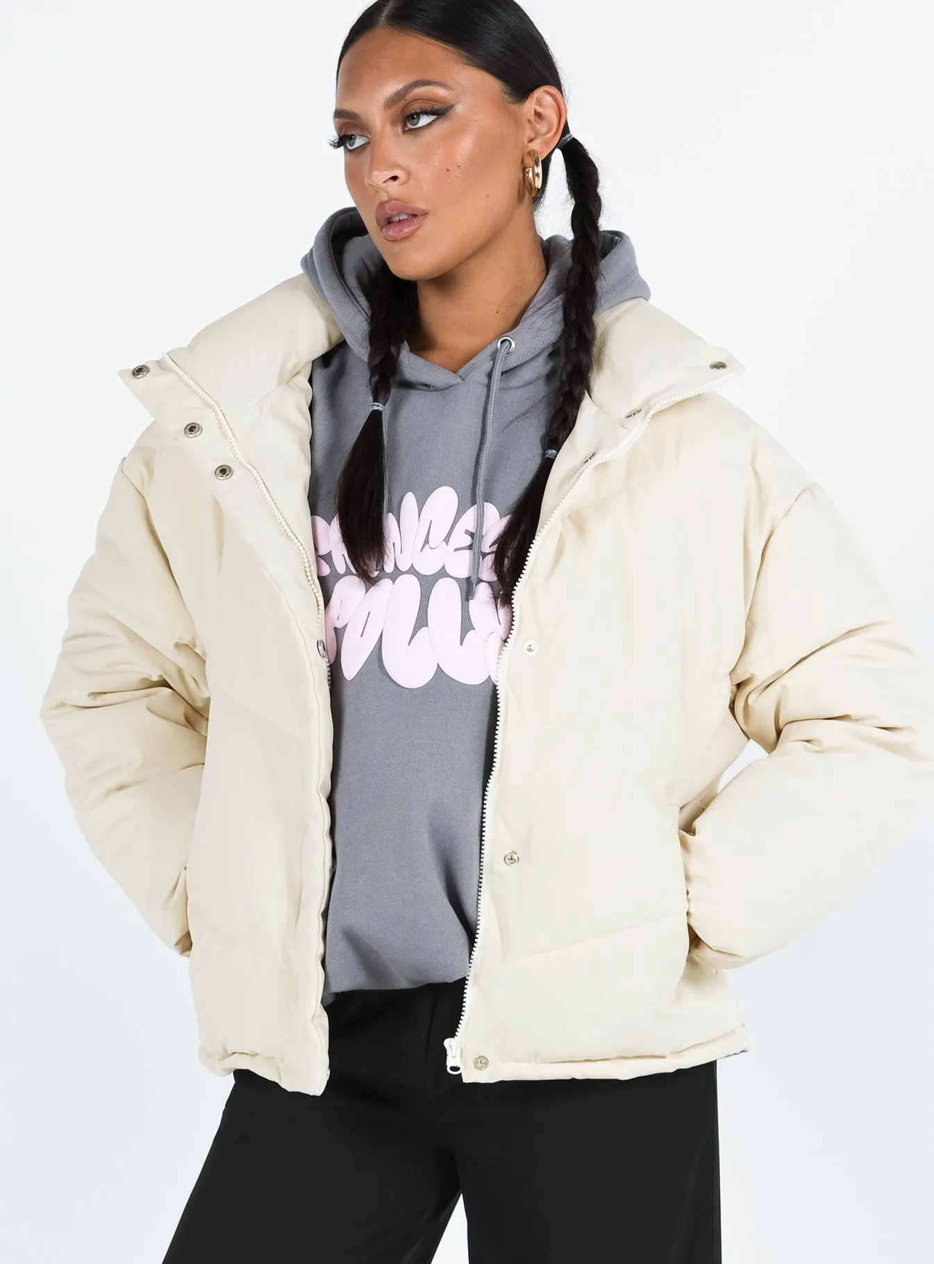 Nathalia Puffer Jacket Sand