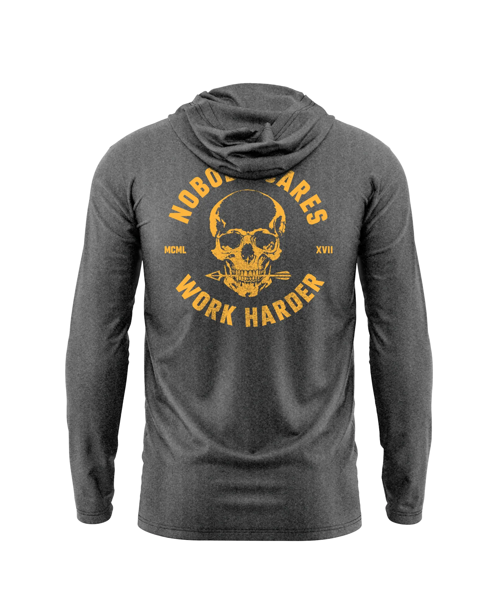 Nobody Cares Skull Athletic Hoodie