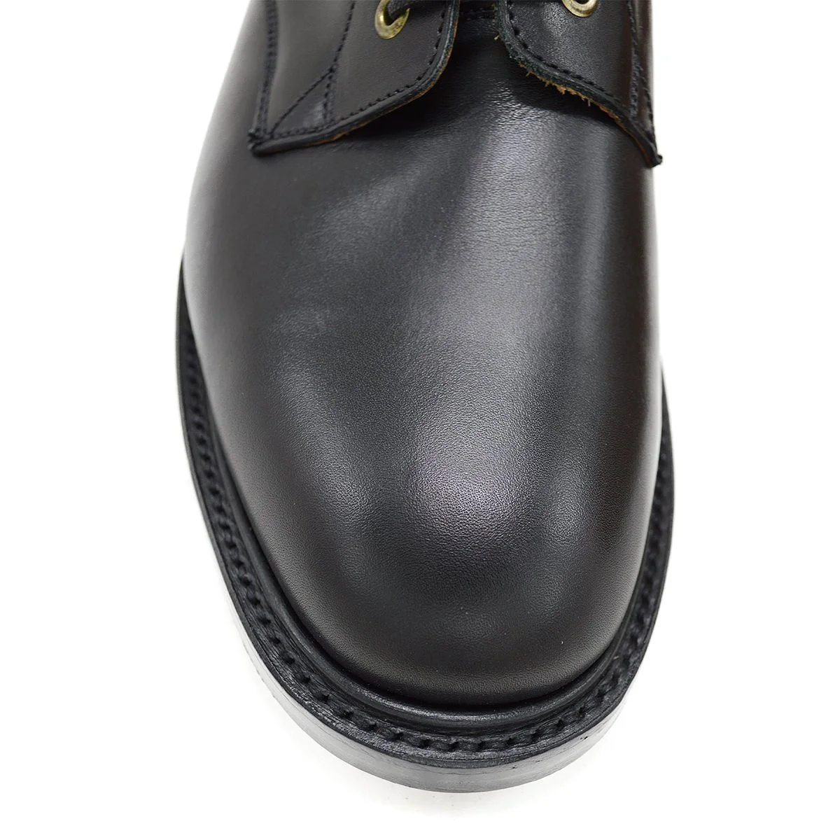 NPS GLADSTONE Plain Derby Boots - Black with Double Leather Sole