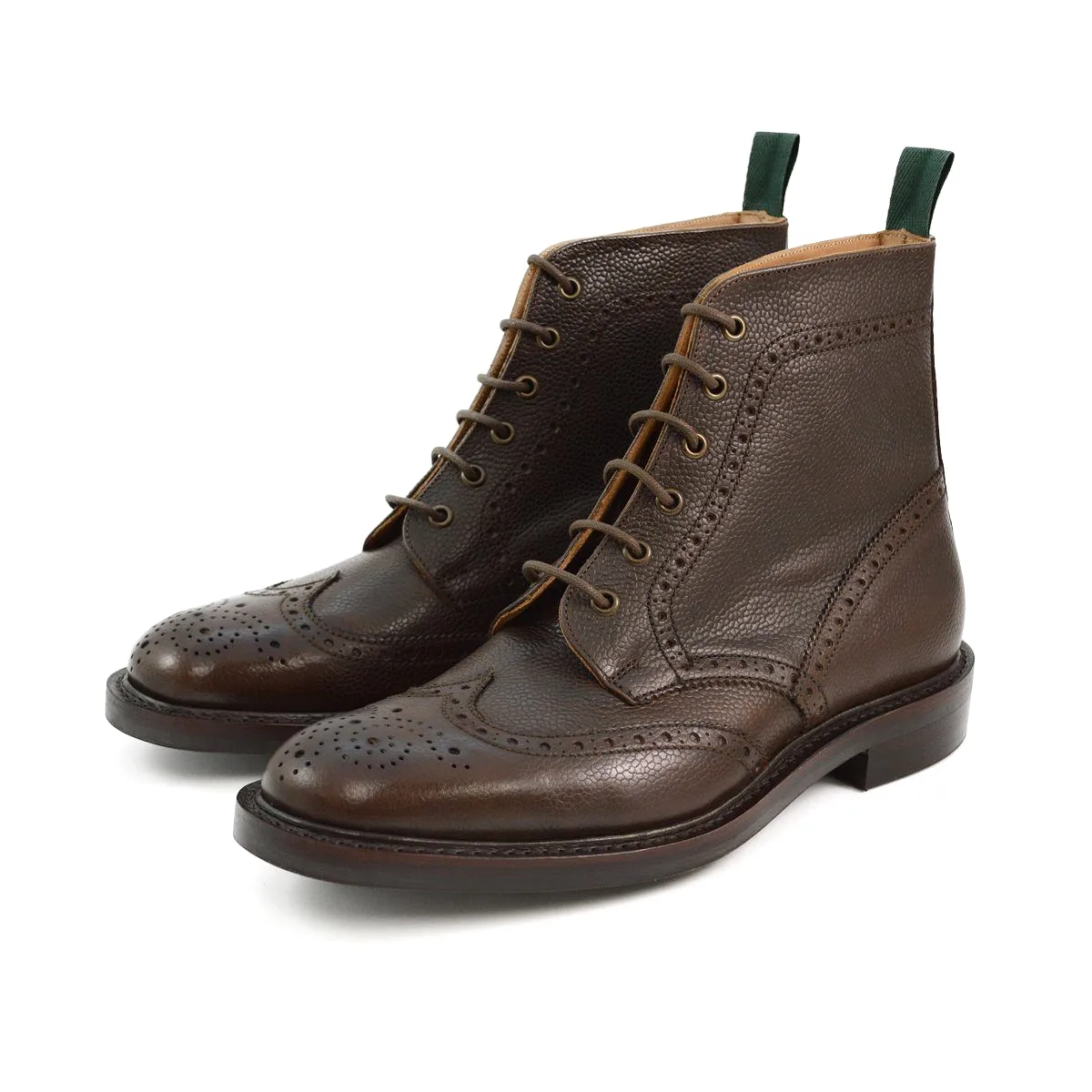 NPS HEATH Brogue Boots - Walnut Grain with Itshide Sole