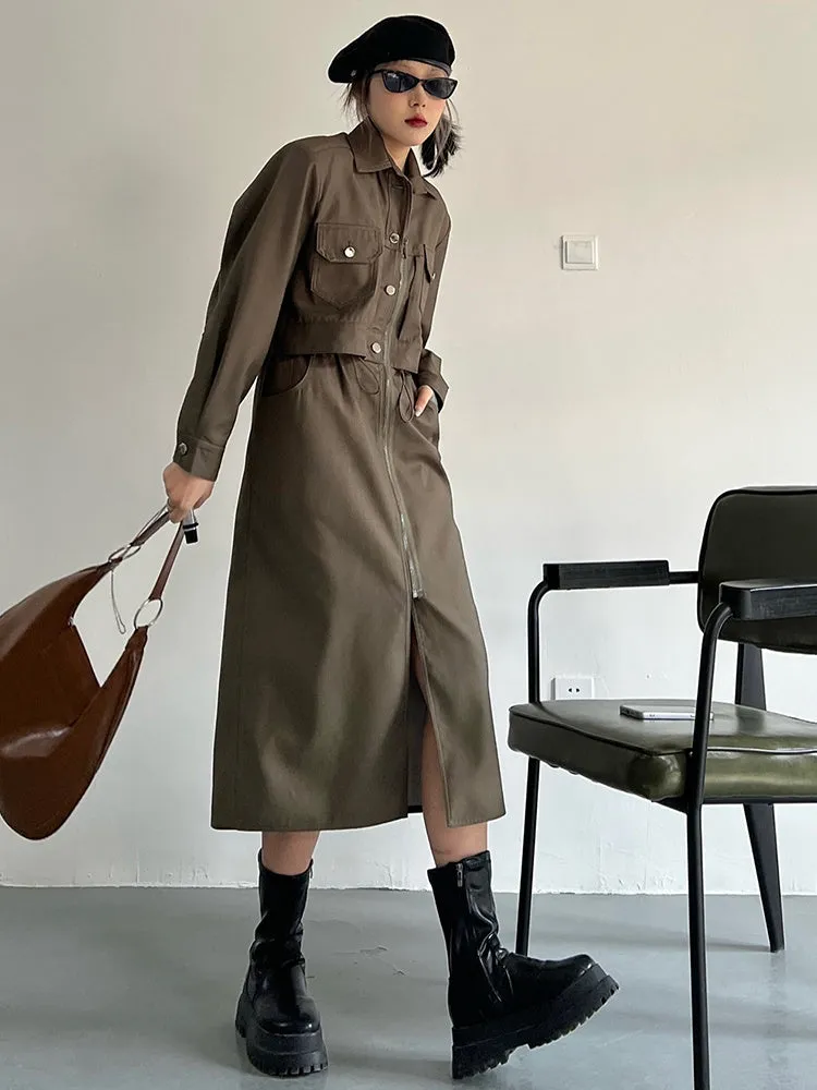 Nuuko Drawstring Jacket Dress