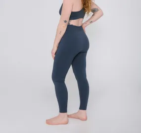 Organic Basics Women's Active Seamless Leggings, Dusty Blue / XL-XXL