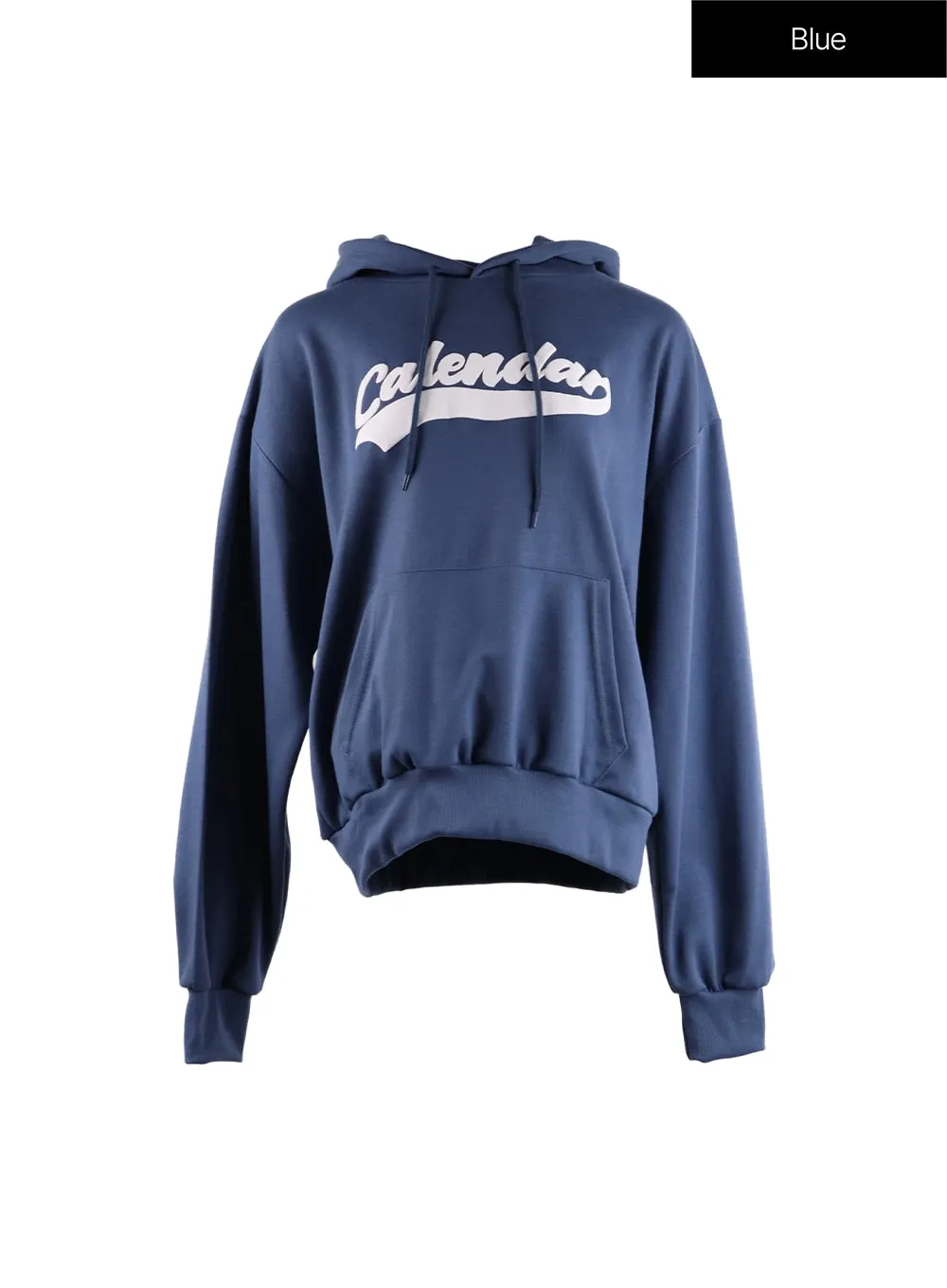 Oversized Graphic Lettering Hoodie IF408