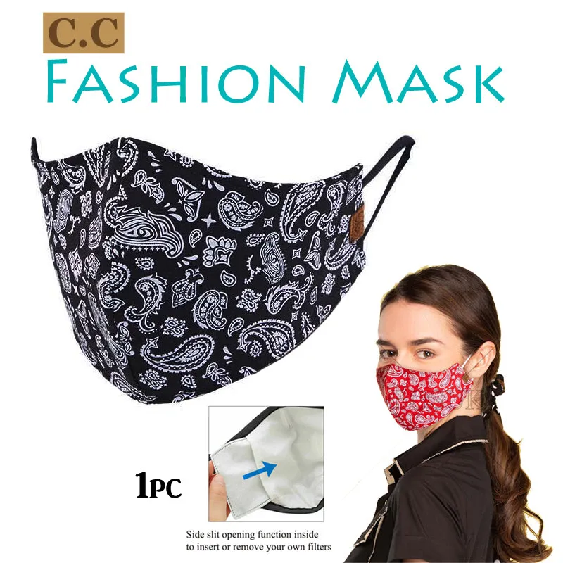 Paisley Face Mask CC Brand: 3 color options