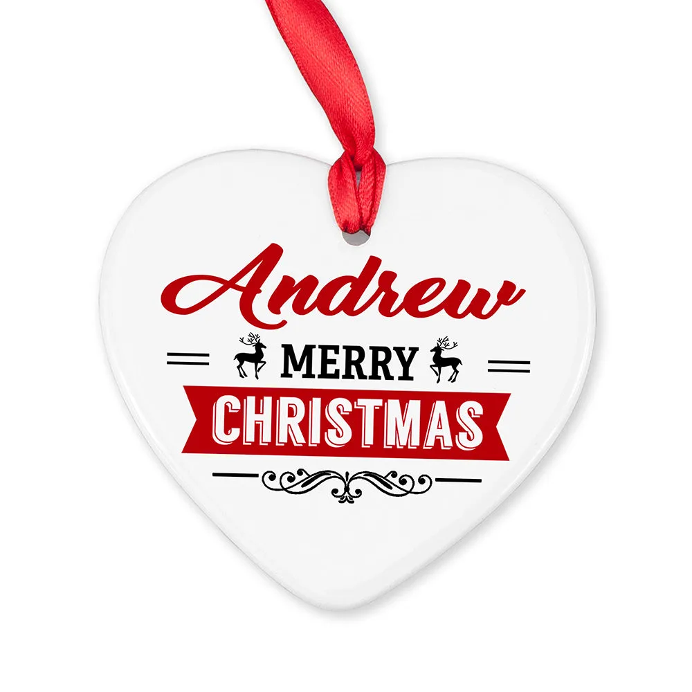 Personalised Christmas Heart Decoration