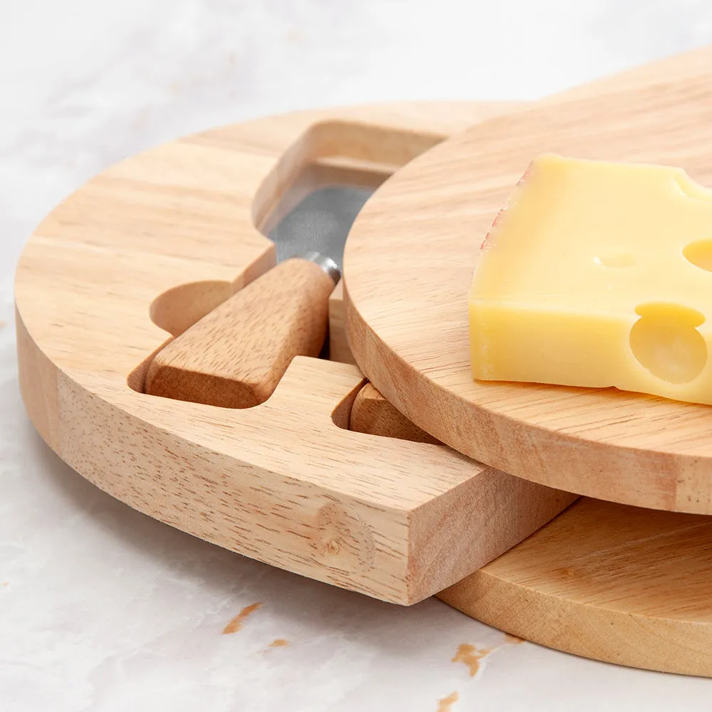 Personalised Christmas Wreath Oval Cheese Board Set