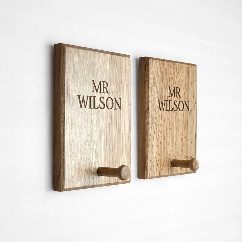 Personalised Classic Couples Peg Hook