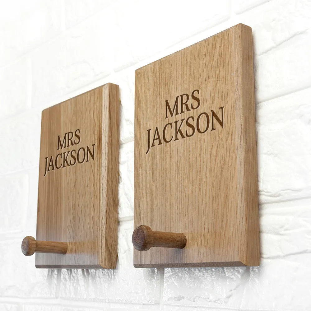 Personalised Classic Couples Peg Hook