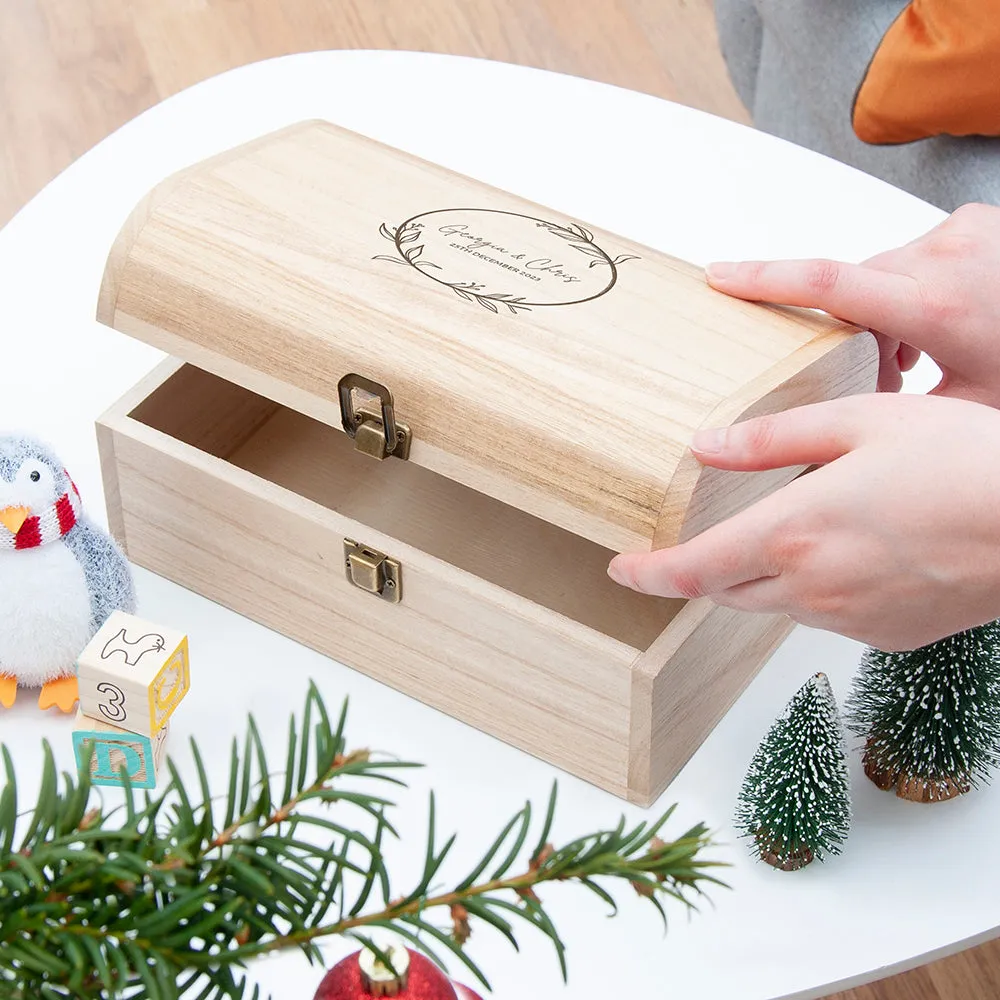 Personalised Couple's Christmas Keepsake Chest