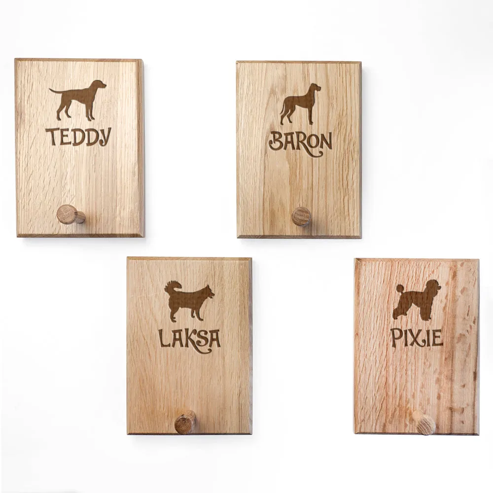 Personalised Dog Silhouette Peg Hook