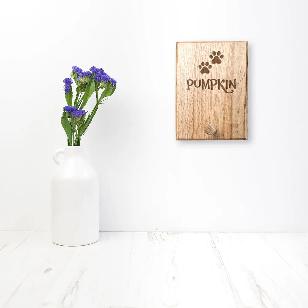 Personalised Paw Print Peg Hook