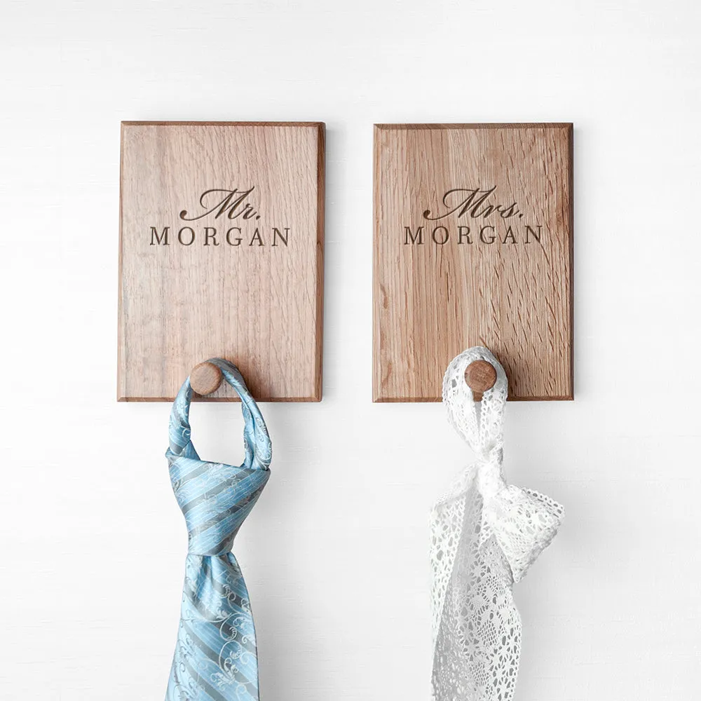 Personalised Stylish Couples Peg Hook