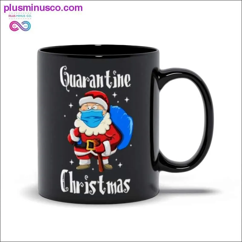 Quarantine Christmas Black Mugs