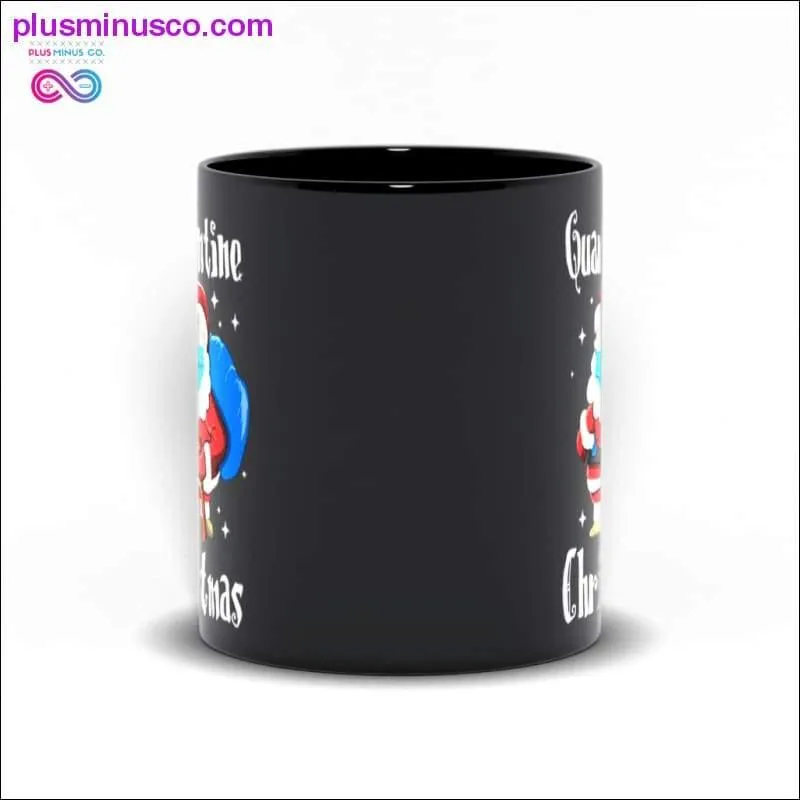 Quarantine Christmas Black Mugs