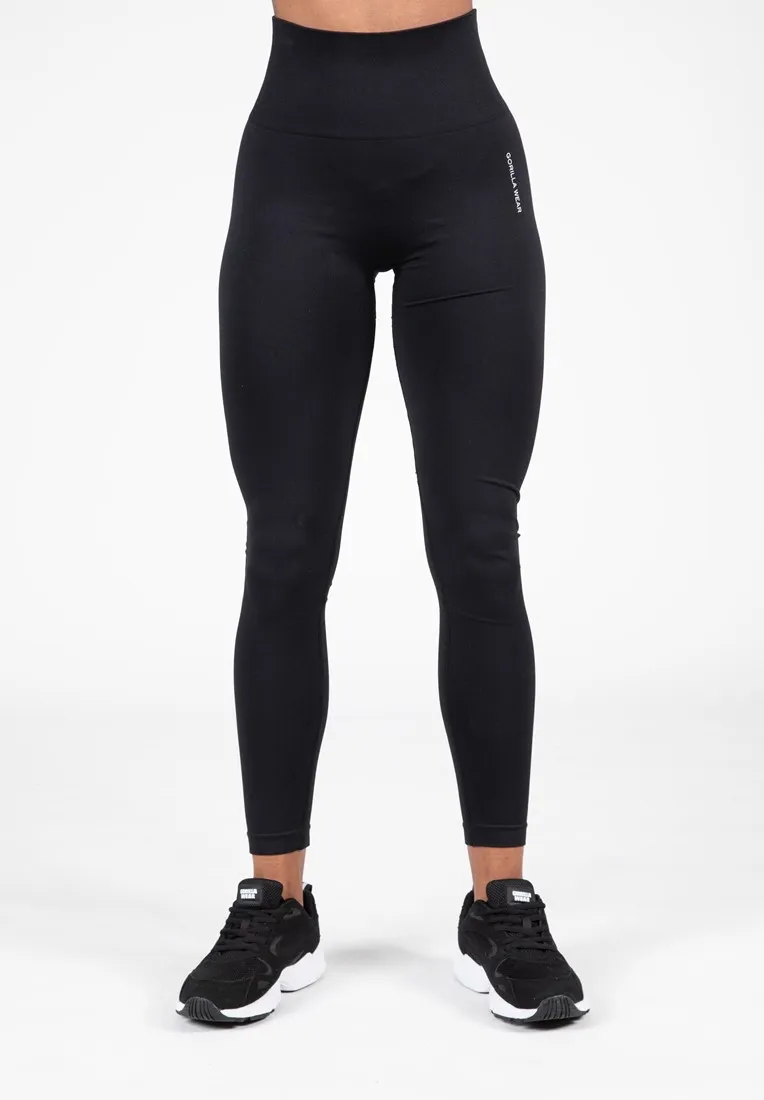 Quincy Seamless Leggings - Black - S/M Gorilla Wear