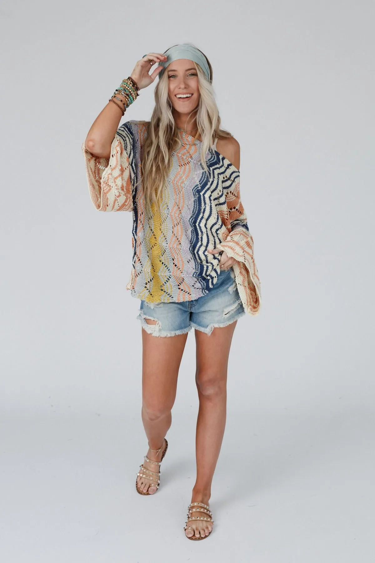 Rainbow Shores Knit Sweater - Multi