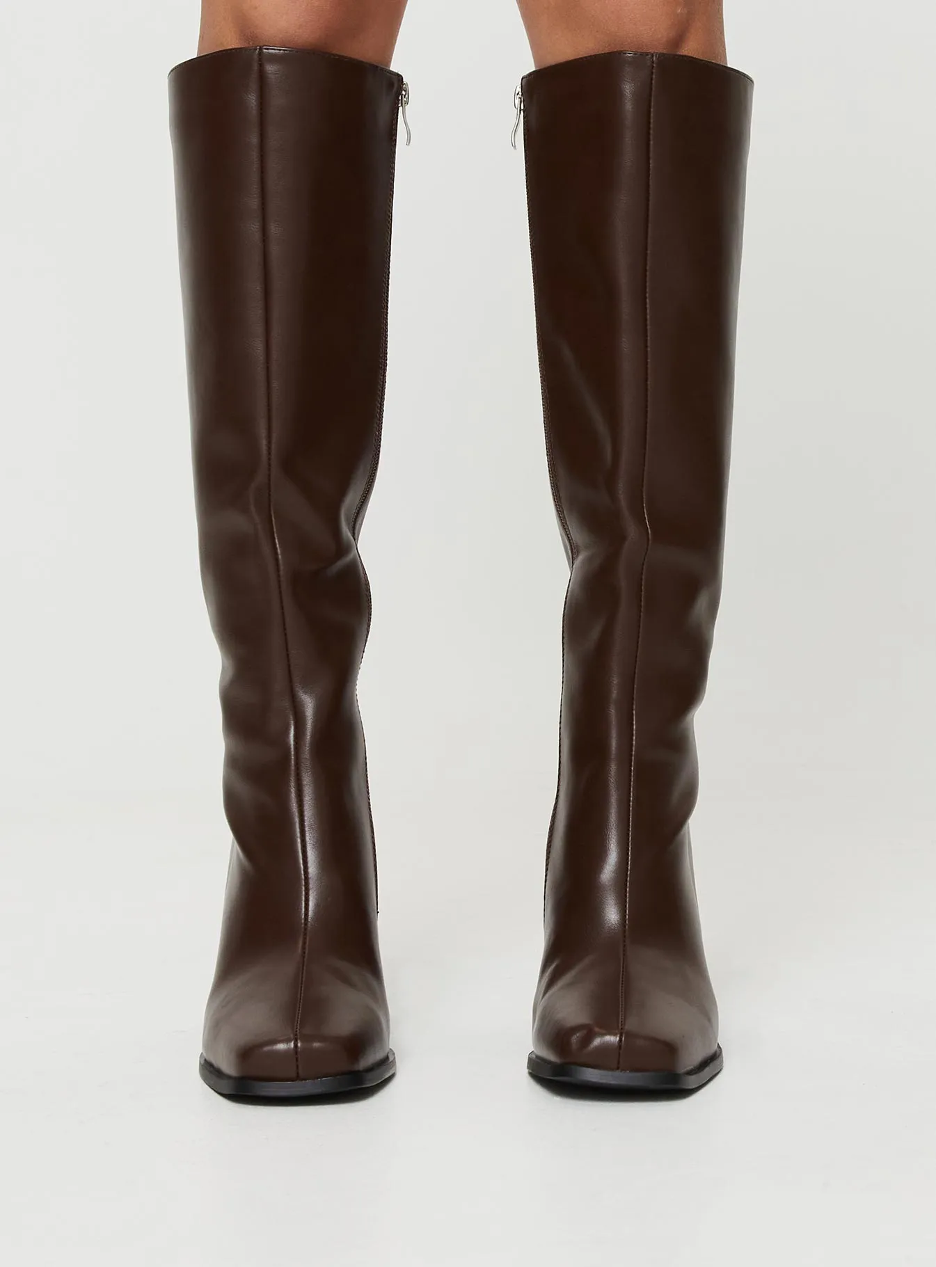 Renzo Knee High Boots Brown