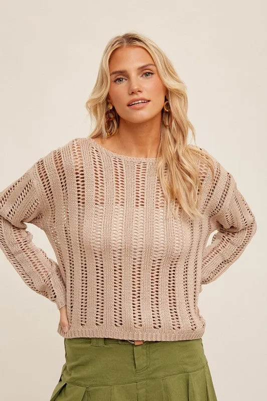 Round Neck Combination Knit Sweater