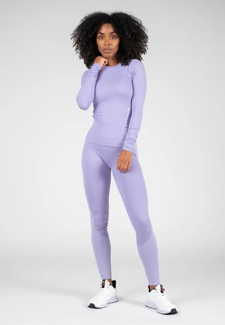 Selah Seamless Leggings - Lilac - S/M Gorilla Wear