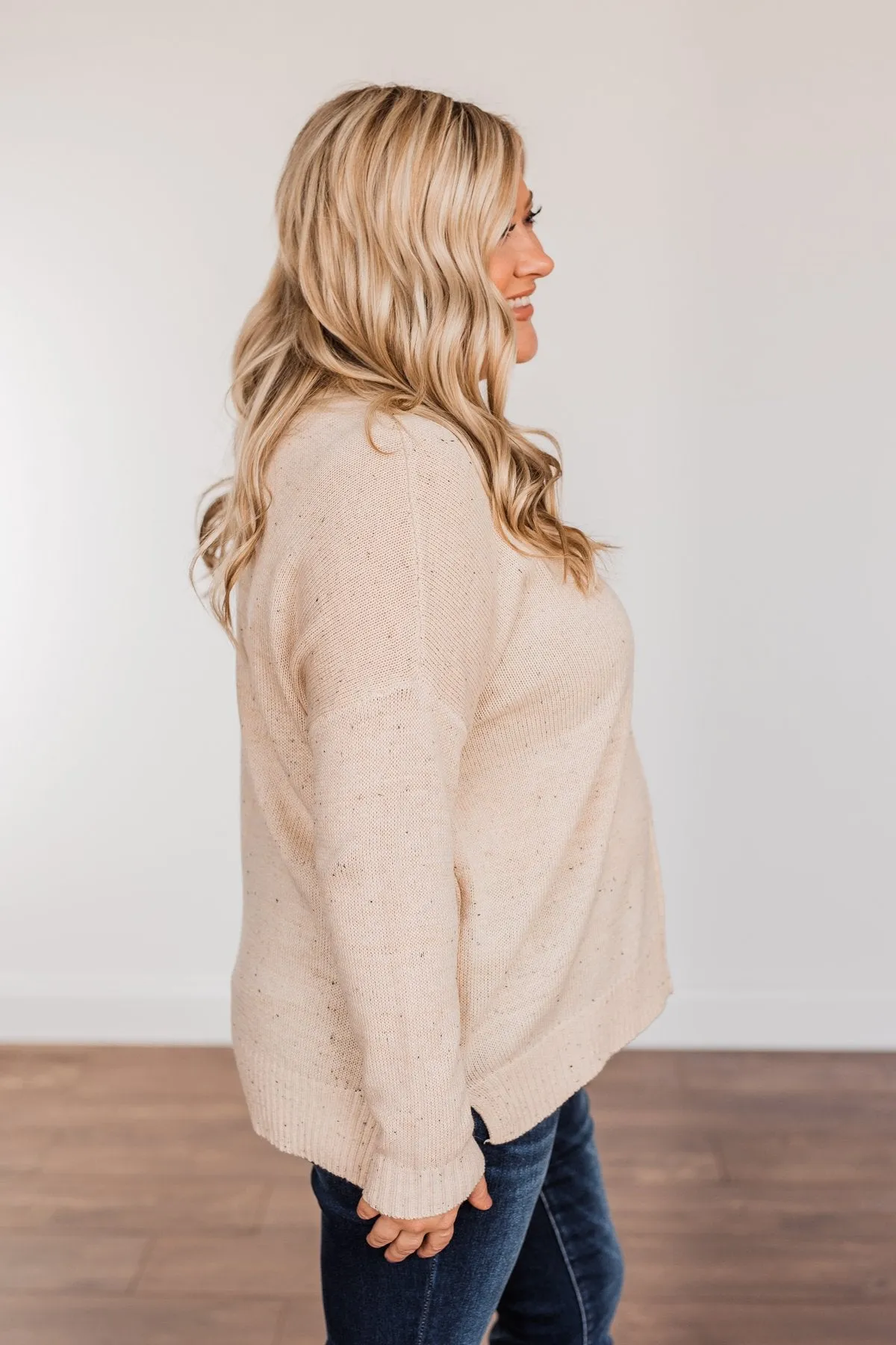 Sheer Delights Knit Sweater- Oatmeal