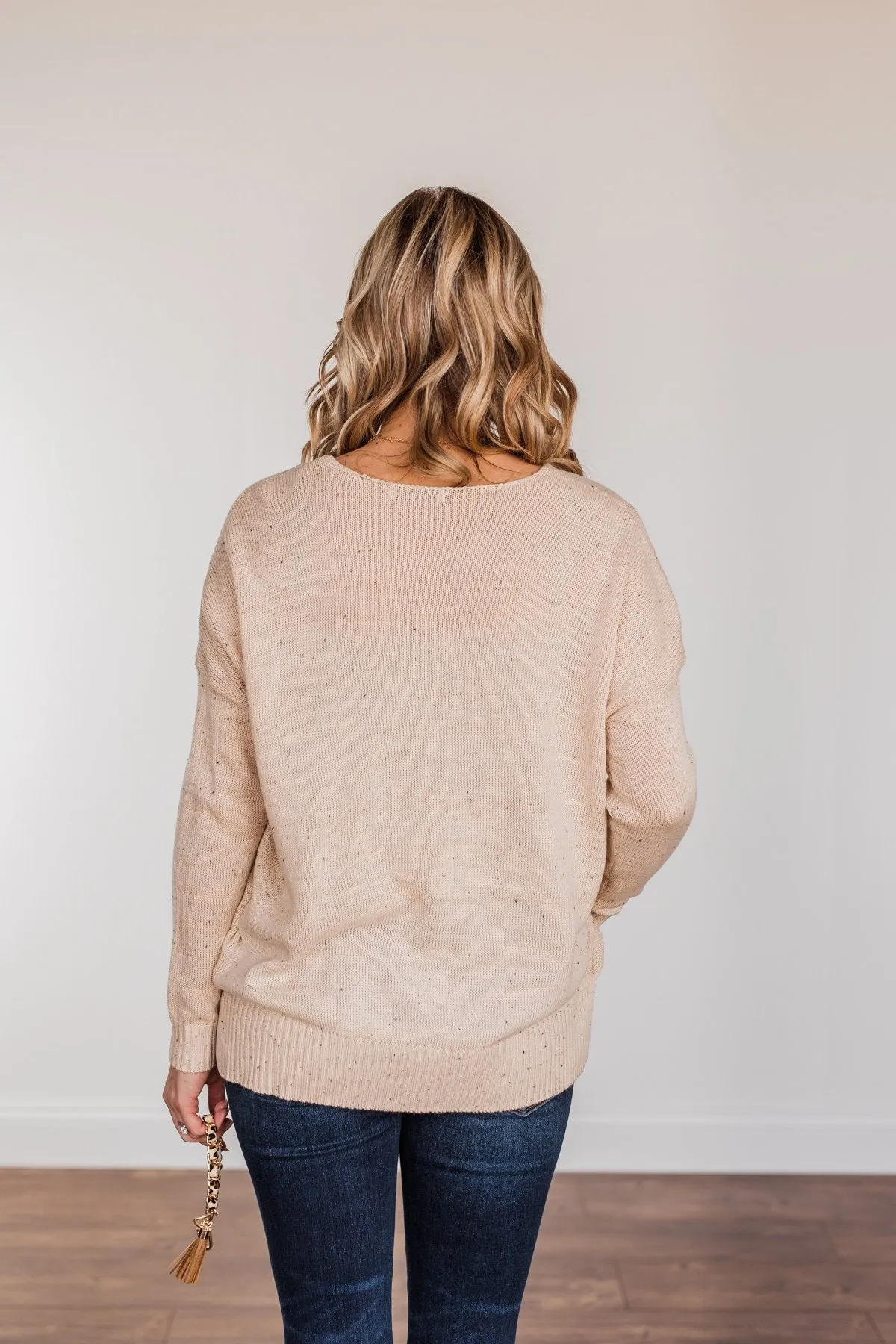 Sheer Delights Knit Sweater- Oatmeal