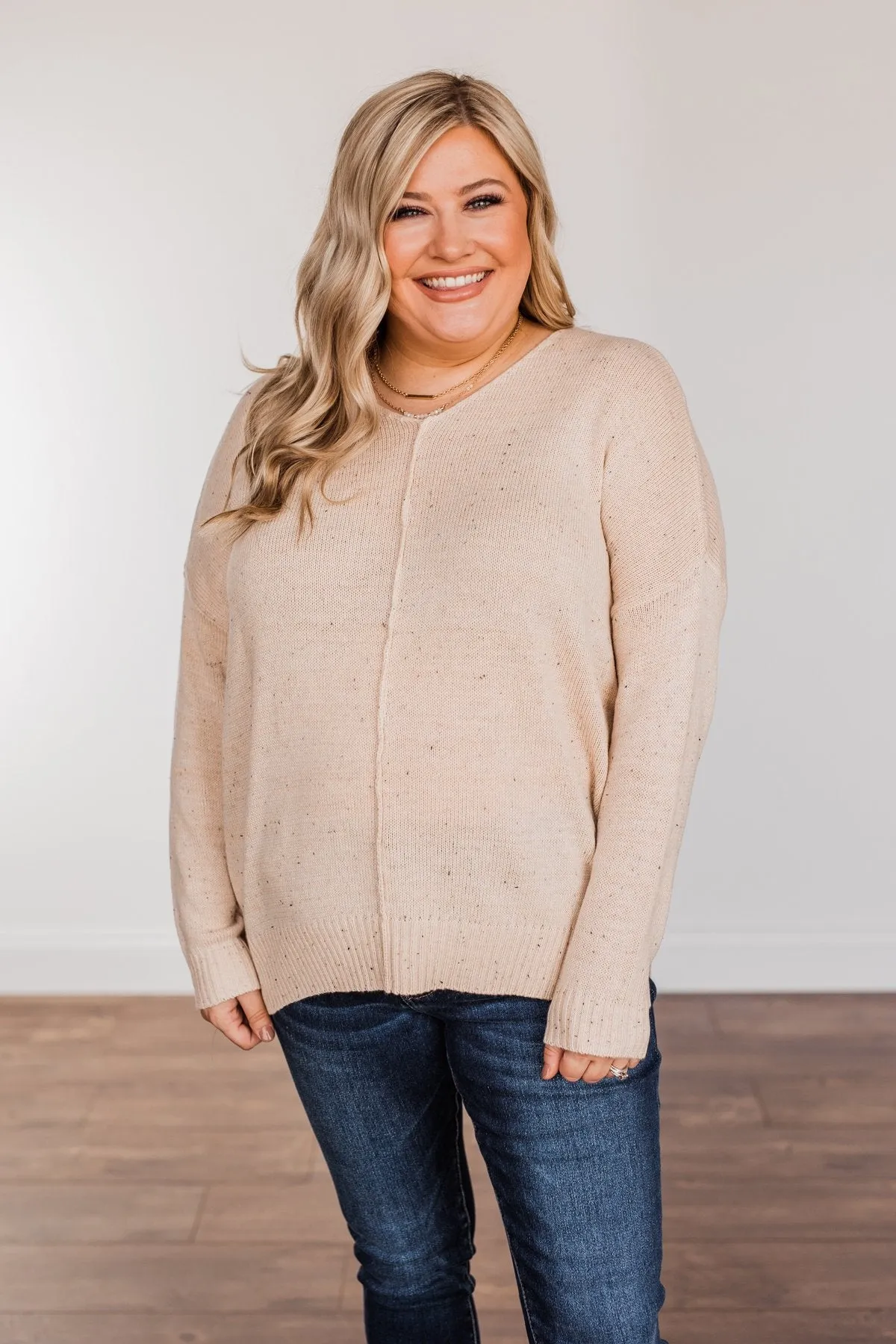 Sheer Delights Knit Sweater- Oatmeal