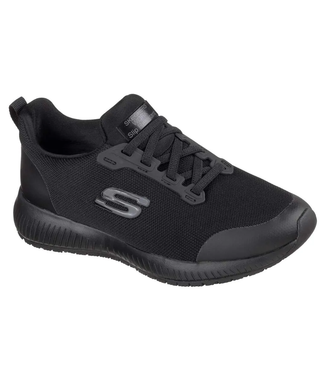 Skechers Womens/Ladies Squad SR Wide Shoes (Black) - UTFS8058