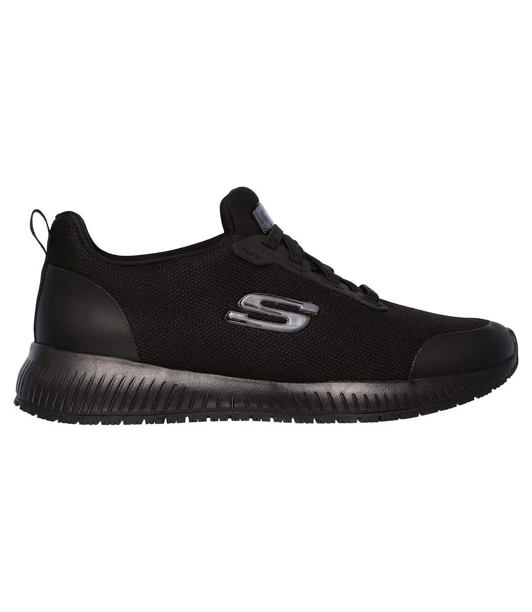 Skechers Womens/Ladies Squad SR Wide Shoes (Black) - UTFS8058