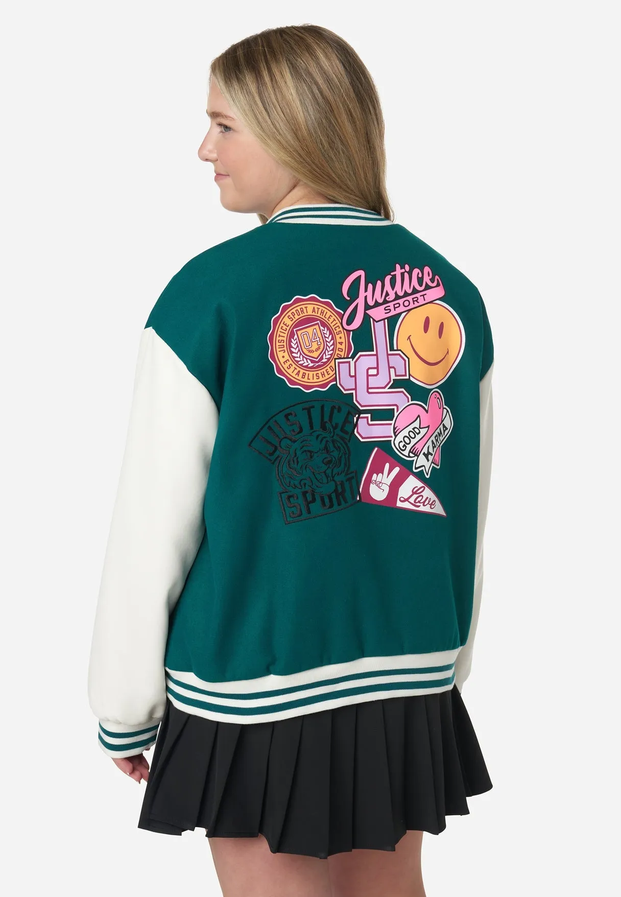 Smiley Justice Varsity Jacket