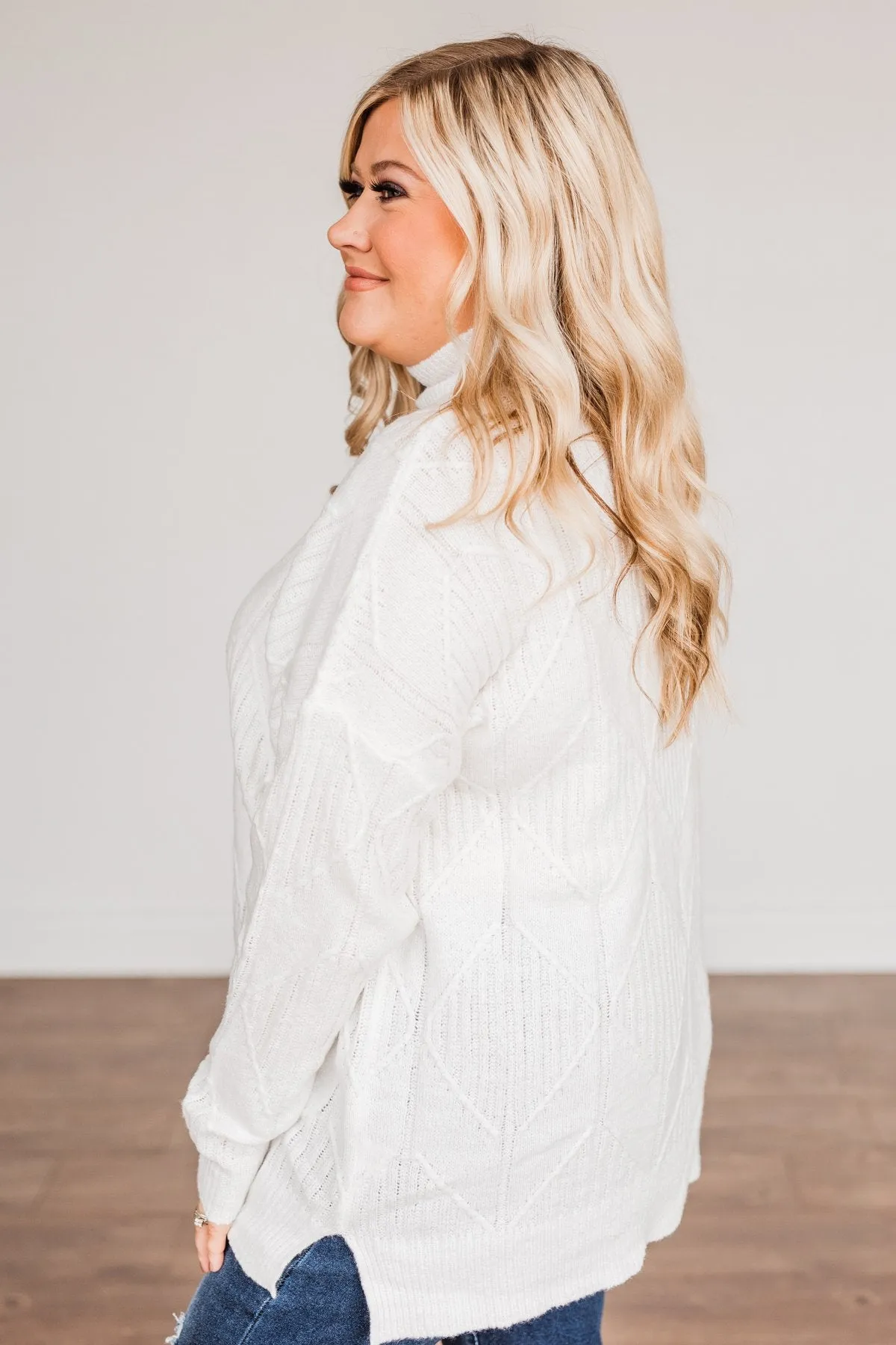 Snowflake Kisses Knit Sweater- Ivory