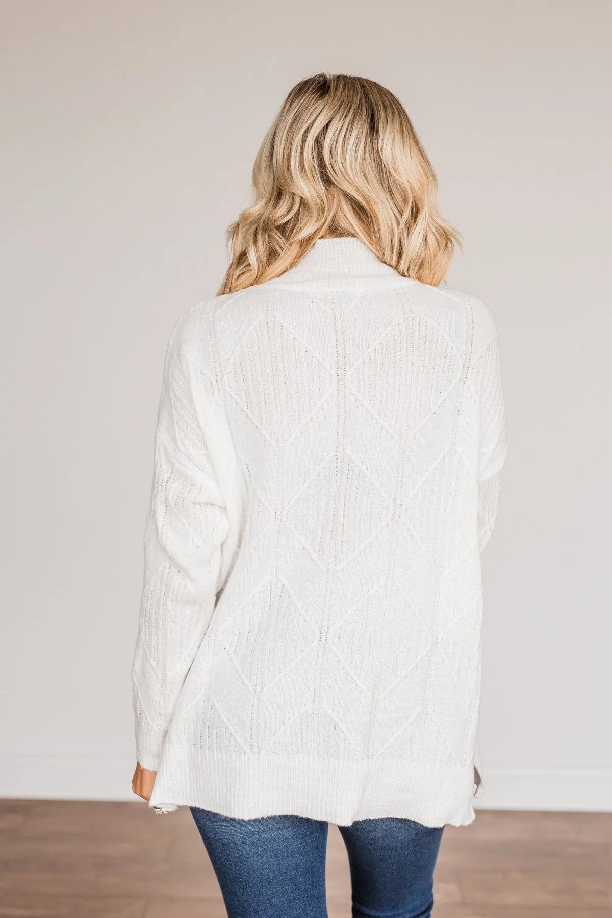 Snowflake Kisses Knit Sweater- Ivory