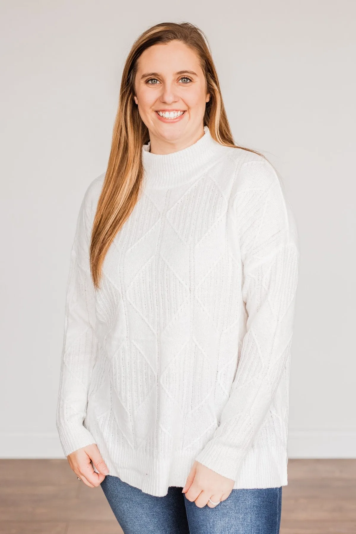 Snowflake Kisses Knit Sweater- Ivory