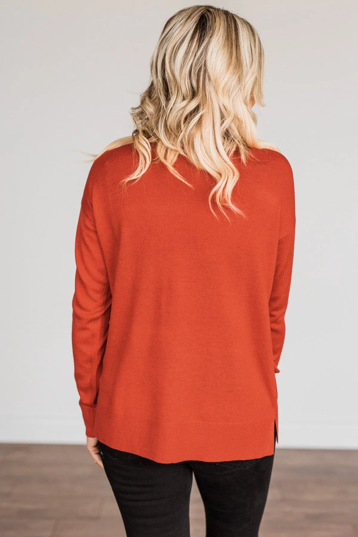 Sparks Flying Knit Sweater- Red