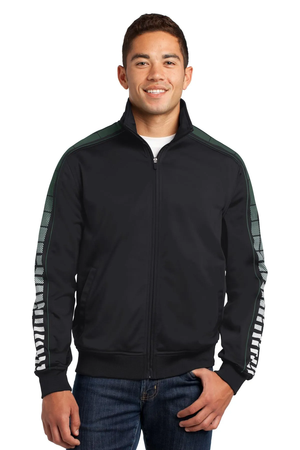 Sport-Tek Men's Dot Sublimation Tricot Track Jacket. JST93