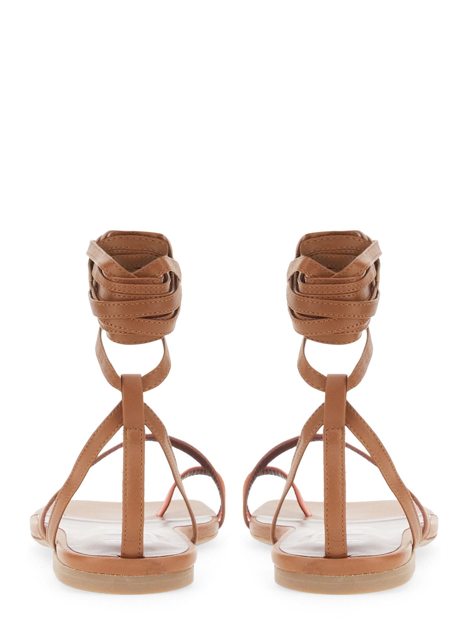 STAUD    NICOLA LEATHER GLADIATOR SANDAL