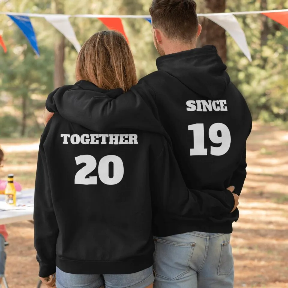 Together Since Custom Couple Hoodie