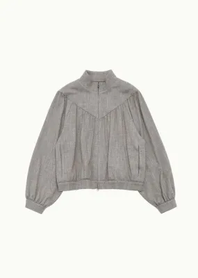 Track Jacket - Grey Tweed